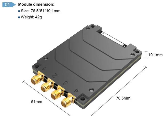 Free Sdk Small Size Long Range Low Power Supply UHF Reader 4 Ports RFID Senior Module