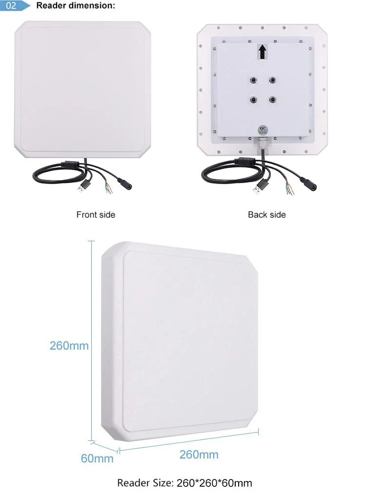 New Product Long Range 6-8m UHF RFID Integrated Reader Wg26/34 RS232 EPC Gen2 for Parking Access Control