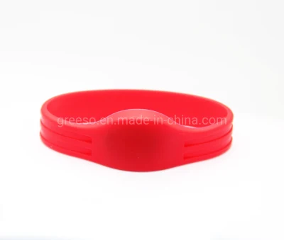 Polsino RFID in silicone impermeabile personalizzato G04 G04, braccialetto NFC ecologico, 13,56 MHz Hf e 125 KHz Lf