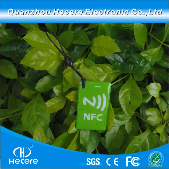 Portachiavi RFID epossidico HF 13,56 MHz Colla di cristallo Carta in resina epossidica Tessera associativa epossidica